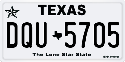 TX license plate DQU5705