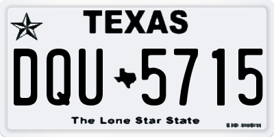TX license plate DQU5715