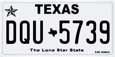 TX license plate DQU5739