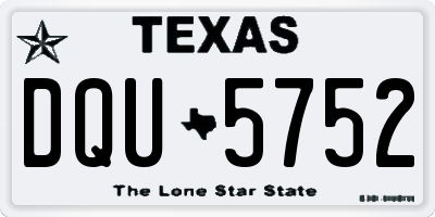 TX license plate DQU5752