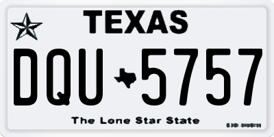 TX license plate DQU5757