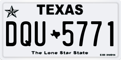 TX license plate DQU5771