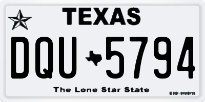 TX license plate DQU5794