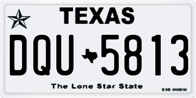 TX license plate DQU5813