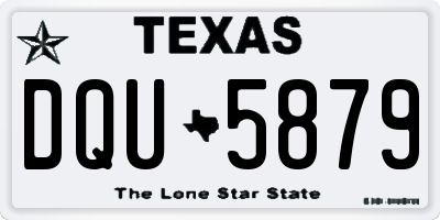 TX license plate DQU5879