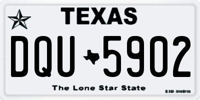TX license plate DQU5902