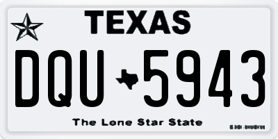 TX license plate DQU5943