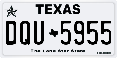 TX license plate DQU5955