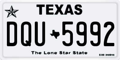 TX license plate DQU5992