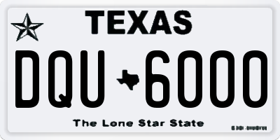 TX license plate DQU6000