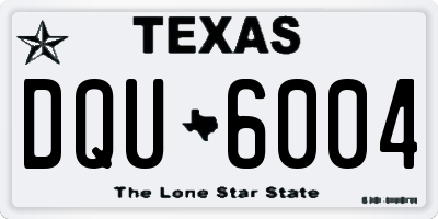 TX license plate DQU6004