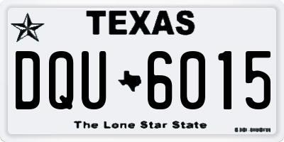 TX license plate DQU6015