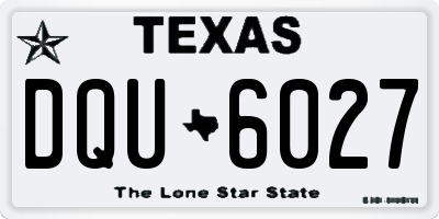 TX license plate DQU6027