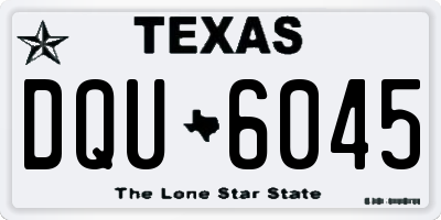 TX license plate DQU6045