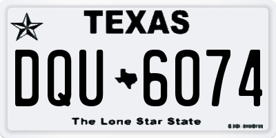 TX license plate DQU6074