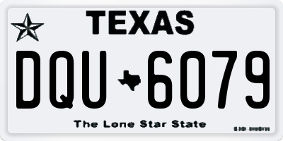 TX license plate DQU6079