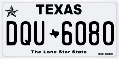 TX license plate DQU6080