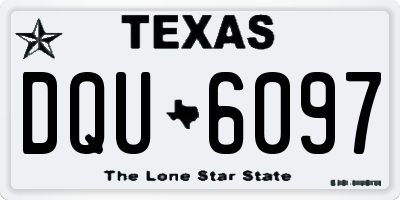 TX license plate DQU6097