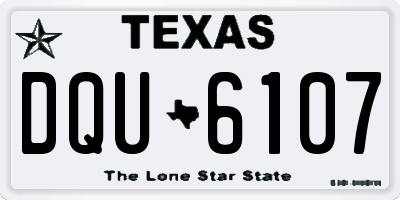 TX license plate DQU6107