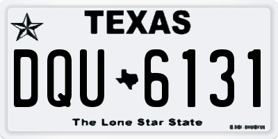 TX license plate DQU6131