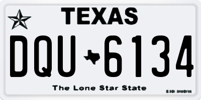 TX license plate DQU6134