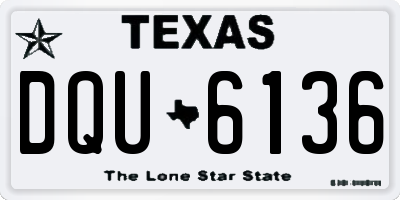 TX license plate DQU6136