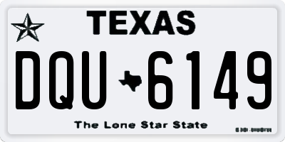 TX license plate DQU6149