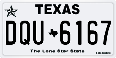 TX license plate DQU6167