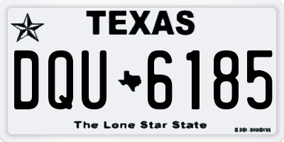 TX license plate DQU6185