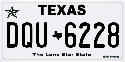TX license plate DQU6228