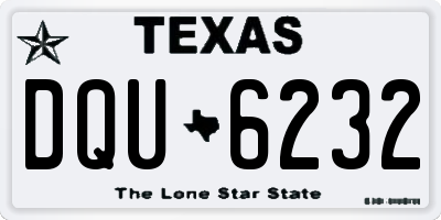 TX license plate DQU6232