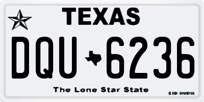 TX license plate DQU6236