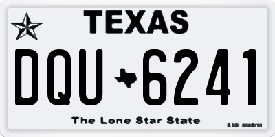 TX license plate DQU6241