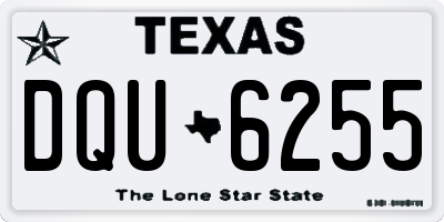 TX license plate DQU6255