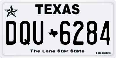 TX license plate DQU6284