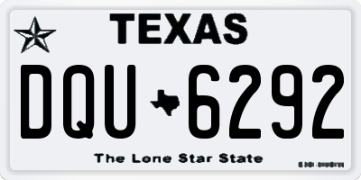 TX license plate DQU6292