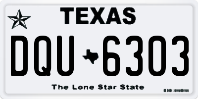 TX license plate DQU6303