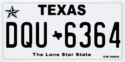 TX license plate DQU6364
