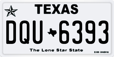 TX license plate DQU6393