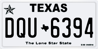 TX license plate DQU6394