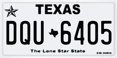 TX license plate DQU6405