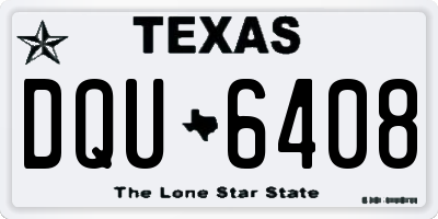 TX license plate DQU6408