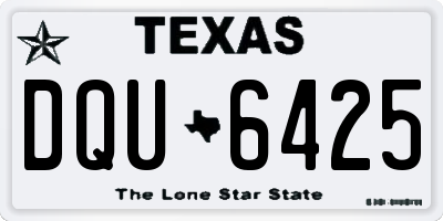 TX license plate DQU6425