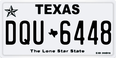 TX license plate DQU6448