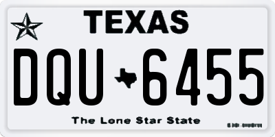 TX license plate DQU6455