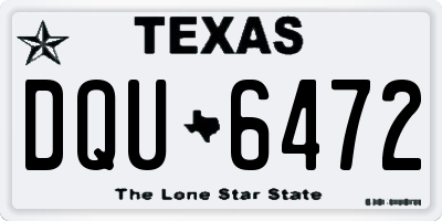 TX license plate DQU6472