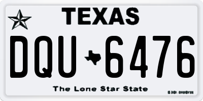 TX license plate DQU6476