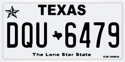 TX license plate DQU6479