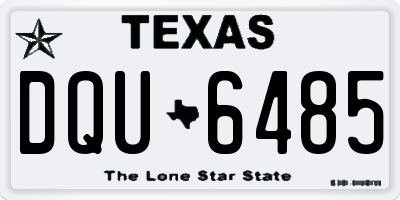 TX license plate DQU6485