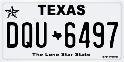 TX license plate DQU6497